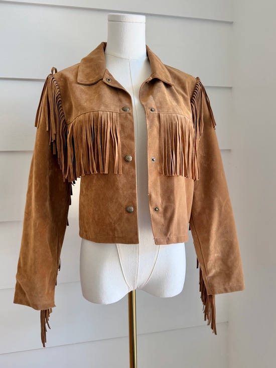 Other - Kids Rylee + Cru Fringe Jacket in Rust 12-14y